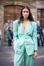 <p>To flatter your figure in an oversized suit, go for a power suit with a matching belt. Also an easy way to add cinch to bundled and layered looks in the colder months, this look is as functional as it is chic.</p>