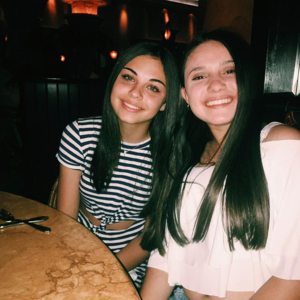 Alyssa Alhadeff is pictured on the right with her best friend (Lori Alhadeff)