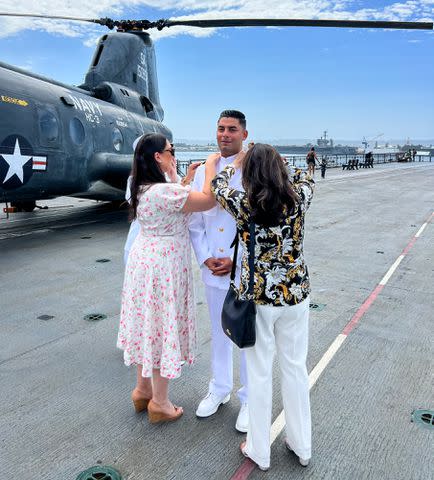 <p>Courtesy of Adrian Eng-Gastelum</p> Ammar Campa-Najjar surrounded by loved ones at his swearing-in on Aug. 31, 2023