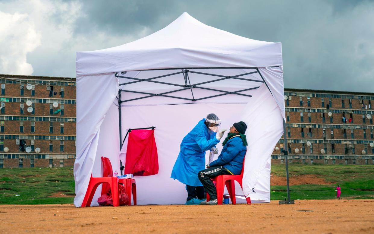 Coronavirus testing in Johannesburg, South Africa - AP 