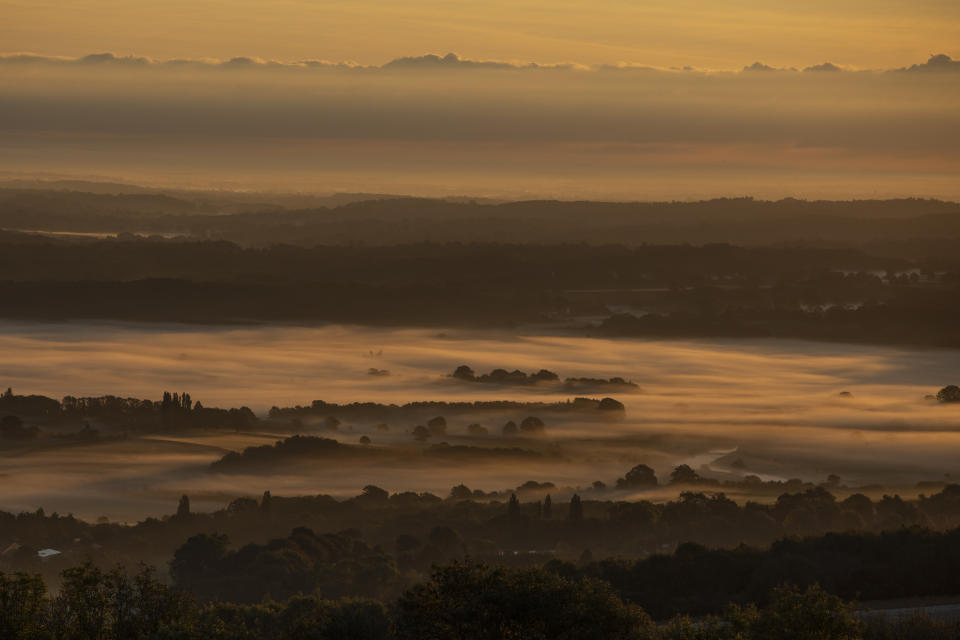 October mists hangs across the South Downs National Park. (Getty Images)