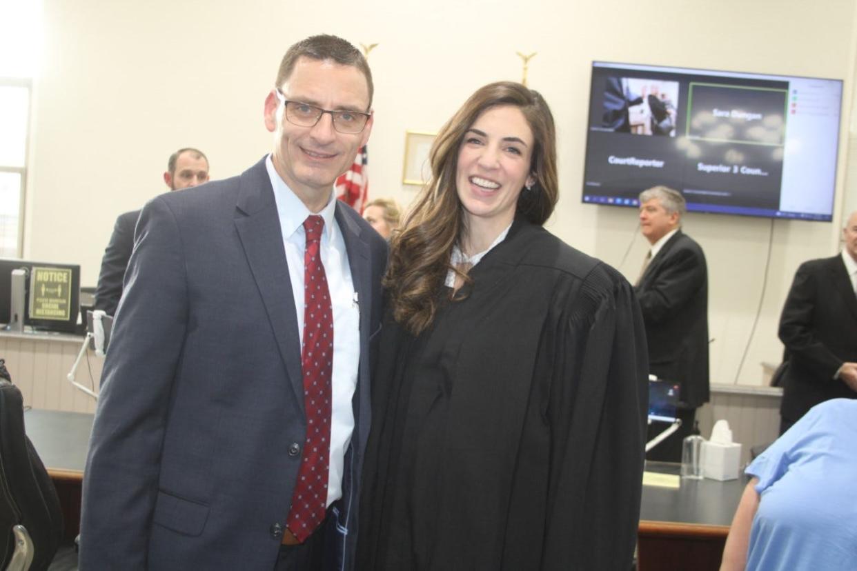 Former superior court I judge Peter R. Foley and new judge Dakota VanLeeuwen.