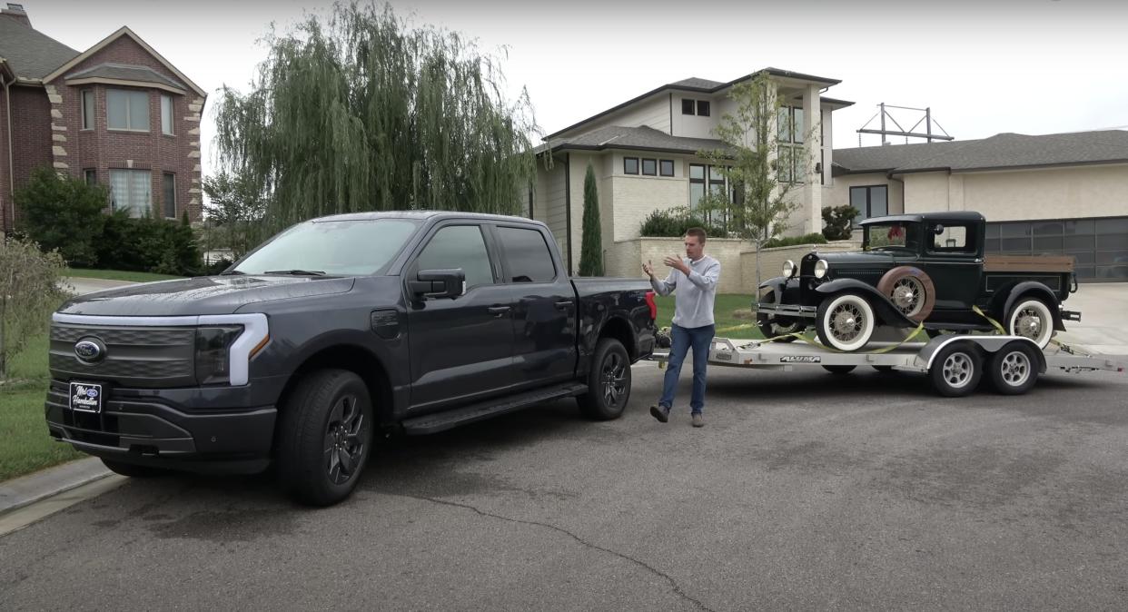 YouTuber Tyler Hoover and his F-150 Lightning.