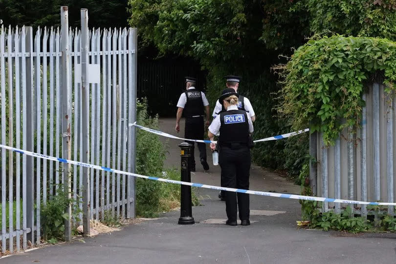 Police on Grace Road in Walton this afternoon