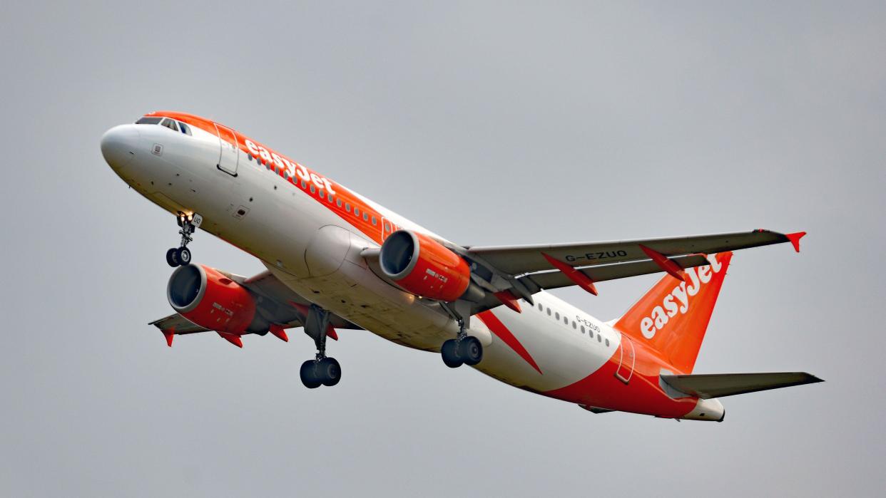 Stock image of easyJet plane