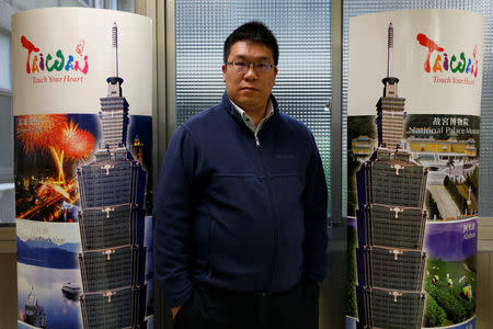 President of Chung Hsing Travel Service, Li Chi-yueh, poses after an interview, in Taipei, Taiwan January 20, 2017. REUTERS/Tyrone Siu