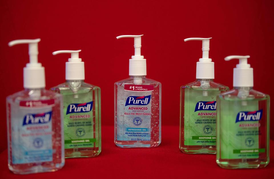 Purell hand sanitizer has been selling for inflated prices on the internet.