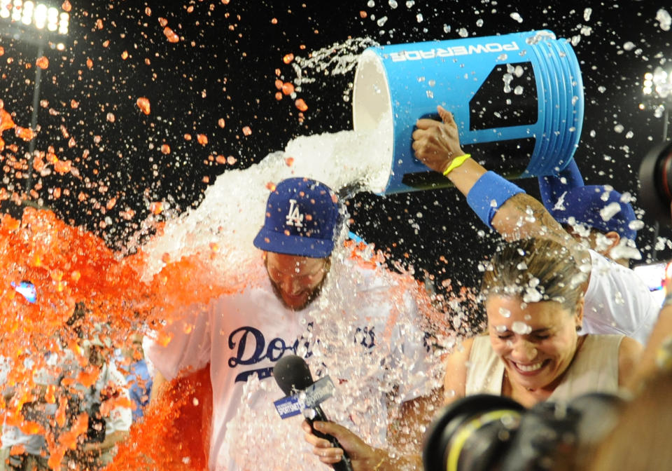 Clayton Kershaw 2014年投出無安打比賽。（Photo by Chris Williams/Icon SMI/Corbis/Icon Sportswire via Getty Images）