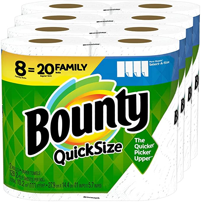 bounty quick size paper towls
