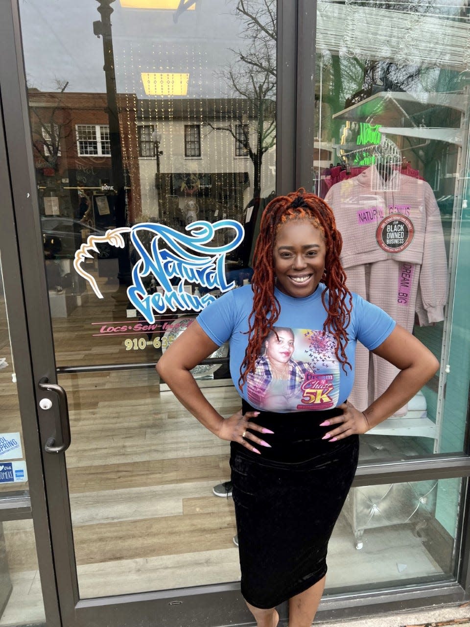 Tressa Evans owns Natural Genius Hair Salon in downtown Fayetteville, North Carolina.  “Locs symbolize the life we can grow when we are patient and consistent,” she says of the locs hairstyle.