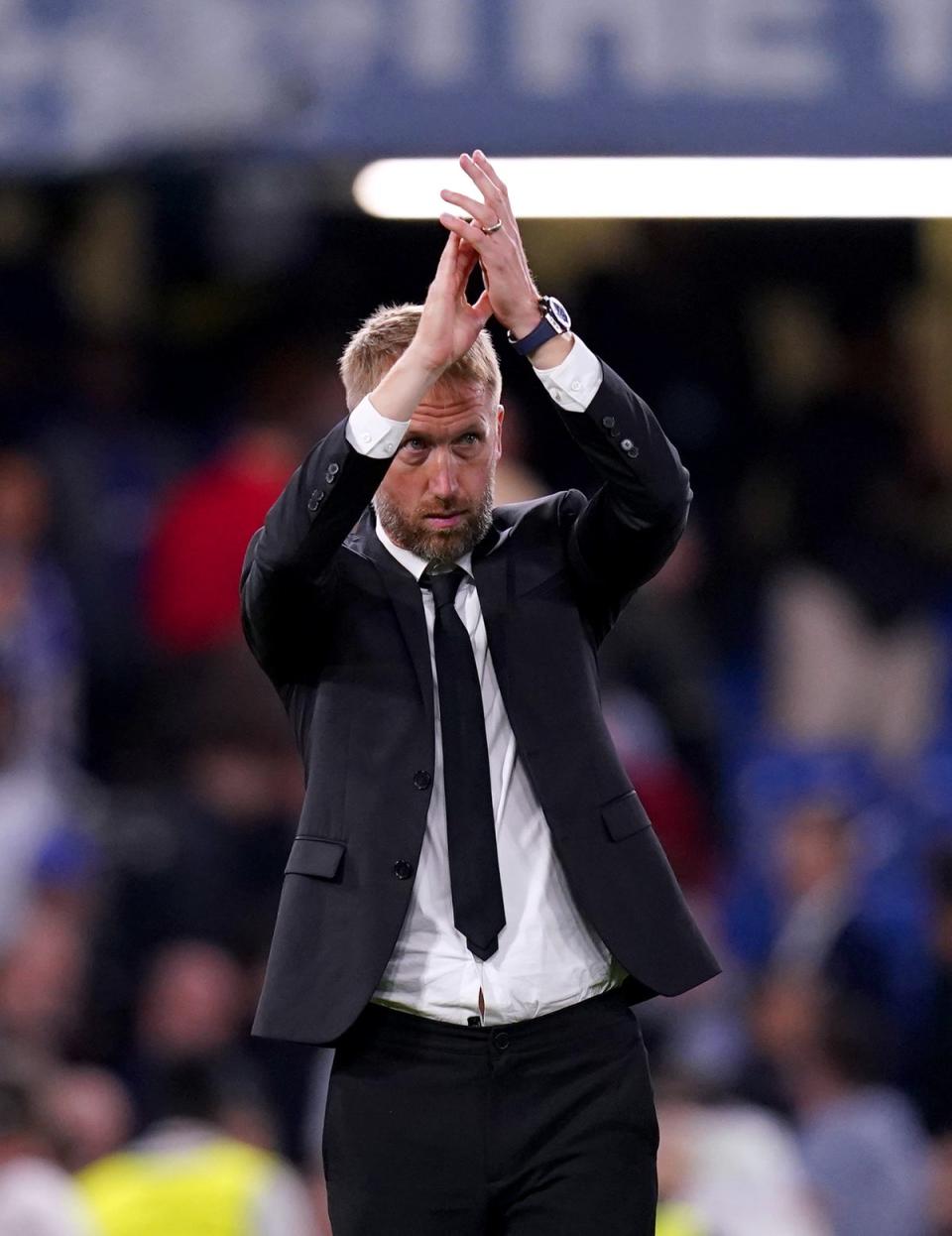 Graham Potter, pictured, endured a frustrating first match at the Chelsea helm with a 1-1 Champions League draw with RB Salzburg (John Walton/PA) (PA Wire)