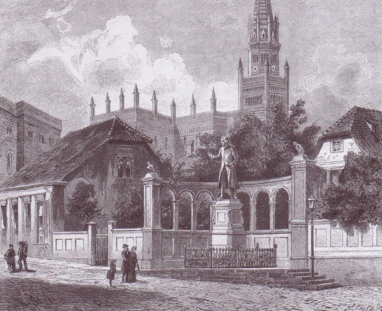 Imagen del monumento a Kant en Königsberg en su primer emplazamiento. <a href="https://commons.wikimedia.org/wiki/File:Kant-Denkmal_K%C3%B6nigsberg_(1._Platz).JPG" rel="nofollow noopener" target="_blank" data-ylk="slk:Wikimedia Commons;elm:context_link;itc:0;sec:content-canvas" class="link ">Wikimedia Commons</a>