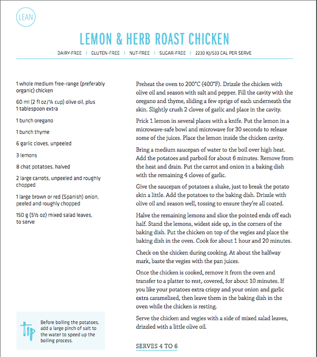 Here is the recipe so you can make the Lemon and herb Roast Chicken. Photo: Supplied