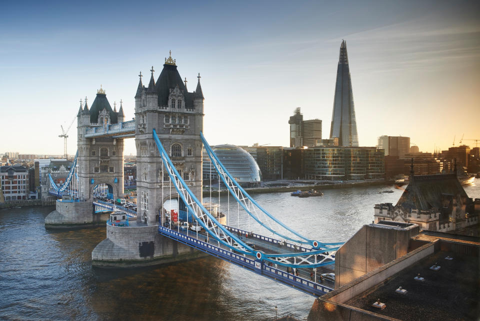 Tower Bridge and The Shard, London, UK