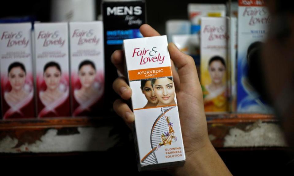 Fair & Lovely products in a shop in Ahmedabad, India.