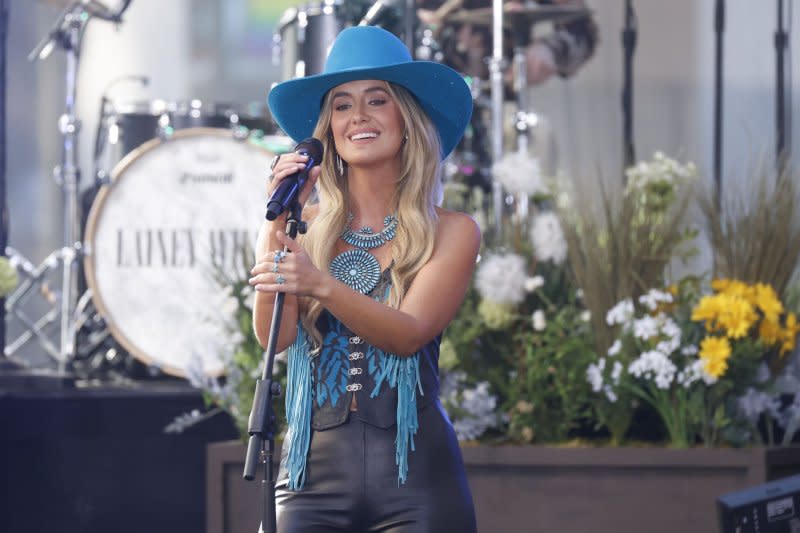 Lainey Wilson performs on "Today" at Rockefeller Center in New York City on Tuesday. Photo by John Angelillo/UPI