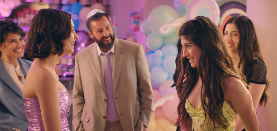 <p>Friendship, love, betrayal, faith…there is literally nothing harder than being a 13-year-old Jewish girl! Adam Sandler and his real-life daughters play a mostly functional family in this crowd-pleasing comedy you’ll enjoy even if you don’t know your haftarah from your challah.</p> <p><a href="https://www.netflix.com/title/81416306" rel="nofollow noopener" target="_blank" data-ylk="slk:Available to stream on Netflix;elm:context_link;itc:0;sec:content-canvas" class="link "><em>Available to stream on Netflix</em></a></p>