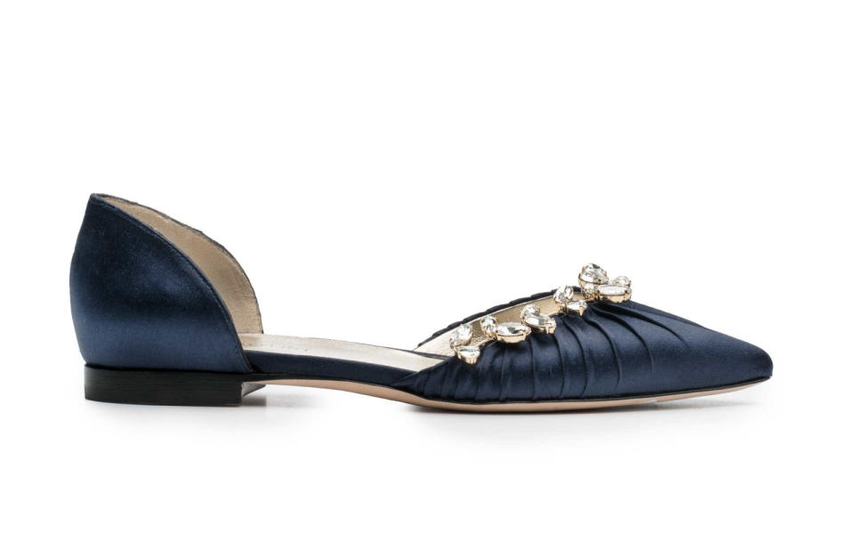 Luisa D'orsay in Navy Satin