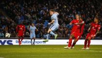 Football - Manchester City v Leicester City - Barclays Premier League - Etihad Stadium - 4/3/15 James Milner scores the second goal for Manchester City Reuters / Darren Staples Livepic