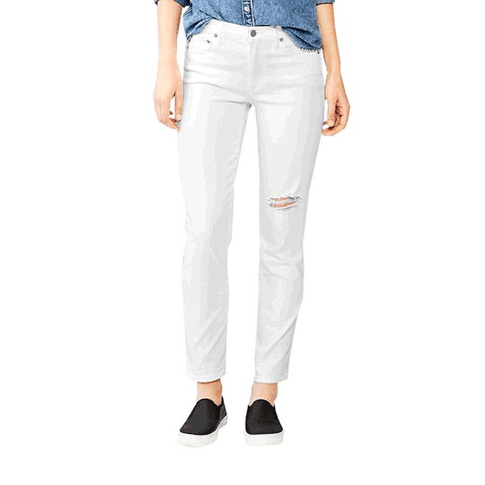 <p>If you don’t go in for painted-on denim, Gap makes a great slim-but-not-skintight version.</p><p><i>Gap 1969 Resolution Destructed Slim Straight Jeans, $42, <a href="http://www.gap.com/browse/product.do?pid=227119012&vid=2&tid=gpsh000007" rel="nofollow noopener" target="_blank" data-ylk="slk:gap.com;elm:context_link;itc:0;sec:content-canvas" class="link ">gap.com</a></i><br></p>