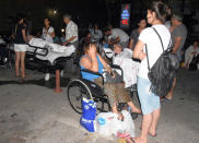 <p>People wait outside the emergency unit of a hospital in Bodrum, Turkey, early Friday, July 21, 2017. (Photo: DHA-Depo Photos via AP) </p>