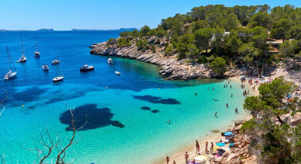  Cala Salada lagoon in Ibiza, Spain (Getty)