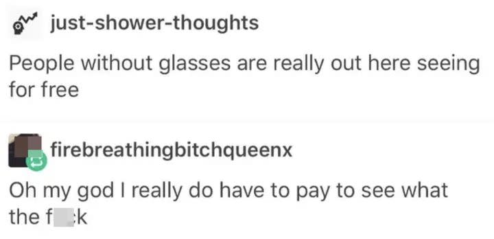 On glasses: