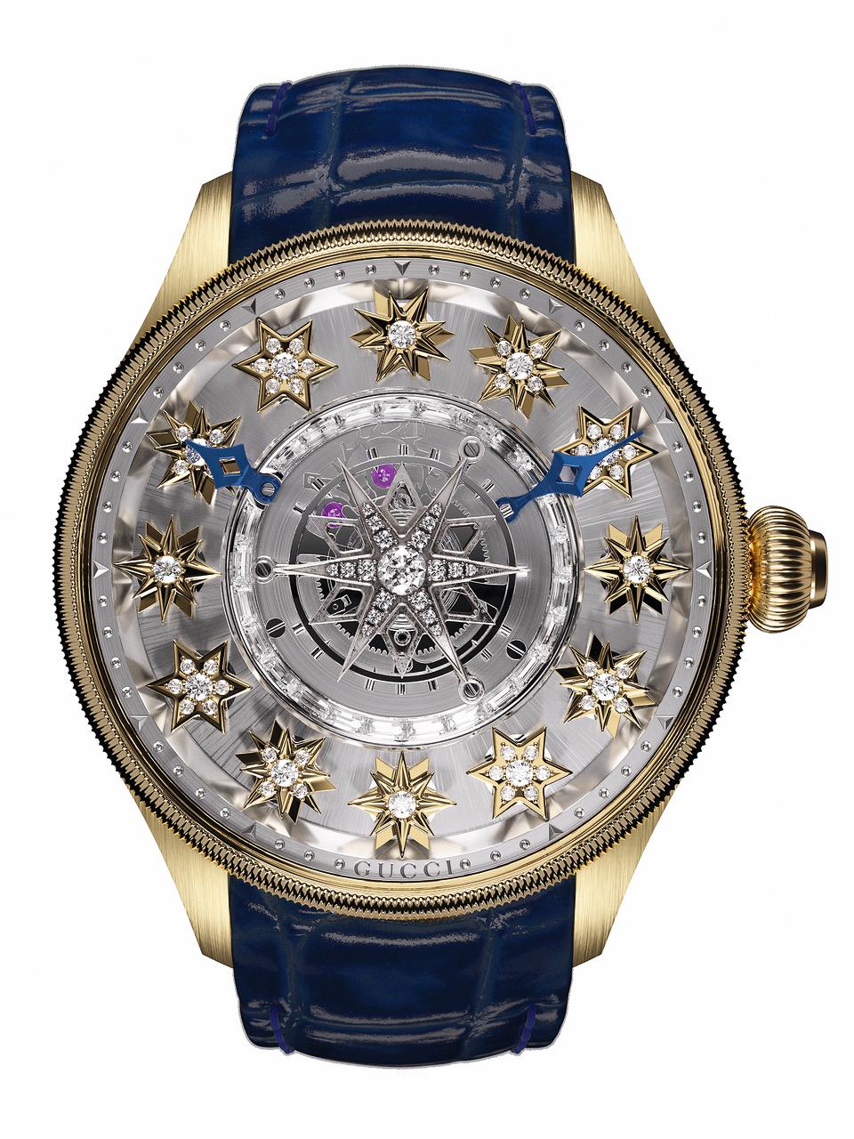 A new version of the G-Timeless Planetarium timepiece part of Gucci's third high watchmaking collection.