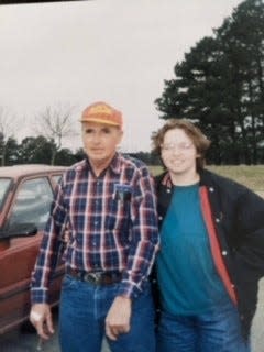 Lucy McKiddy, right, continues to insist her late father, left, was a serial killer, though investigators who searched propery where she said he disposed of bodies found no evidence.