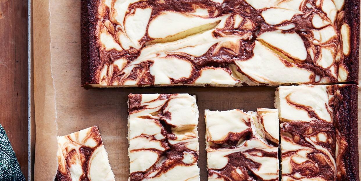 Photo credit: CHOCOLATE-CHEESECAKE BROWNIES is excerpted from KETO FAT BOMBS, SWEETS & TREATS © 2019 by Urvashi Pitre. Photography © 2019 by Ghazalle Badiozamani. Reproduced by permission of Houghton Mifflin Harcourt. All rights reserved.