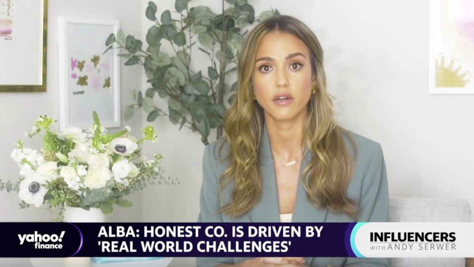 Jessica Alba, actress and founder of The Honest Company, appears on "Influencers with Andy Serwer." 