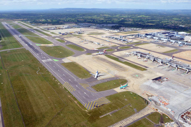 Gatwick Airport closes main runway after hole appears on tarmac