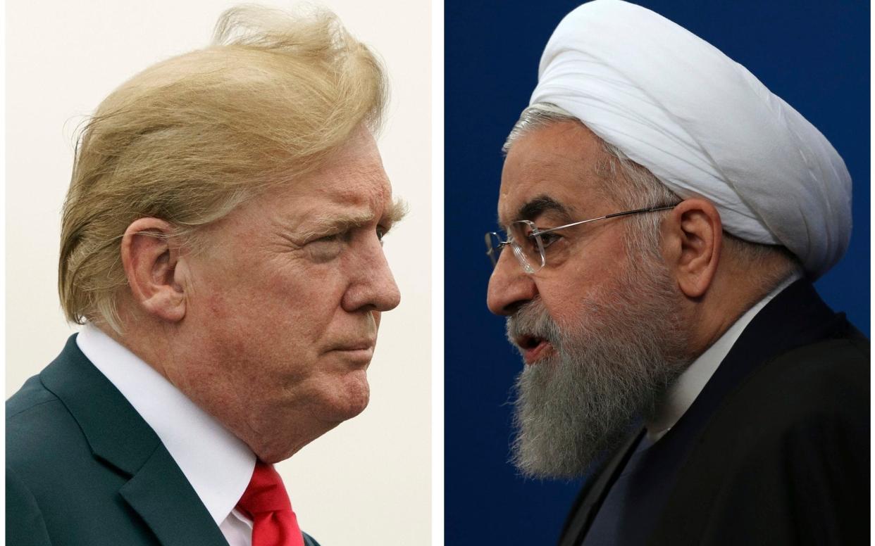 Iranian president Hassan Rouhani, right, said Donald Trump's White House is 