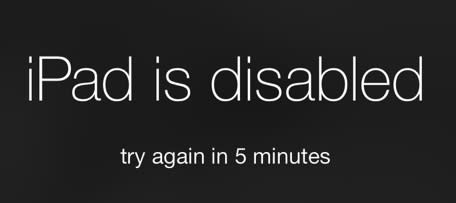iPad disabled passcode