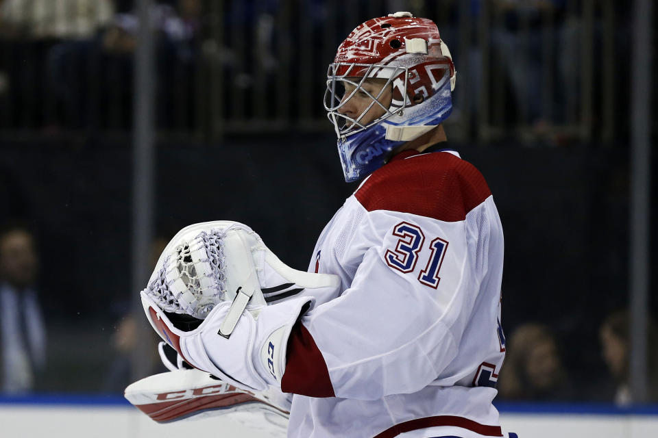 Montreal Canadiens goalie Carey Price is a perfect buy-low candidate. (AP Photo/Adam Hunger)