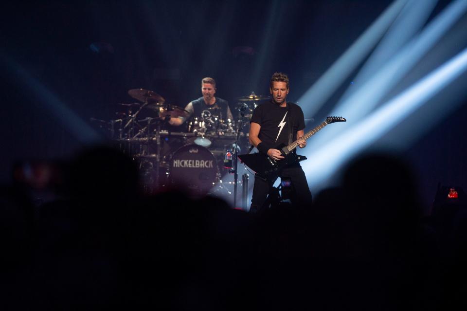 Nickelback performs at Bridgestone Arena in Nashville, Tenn., Tuesday, Aug. 1, 2023.