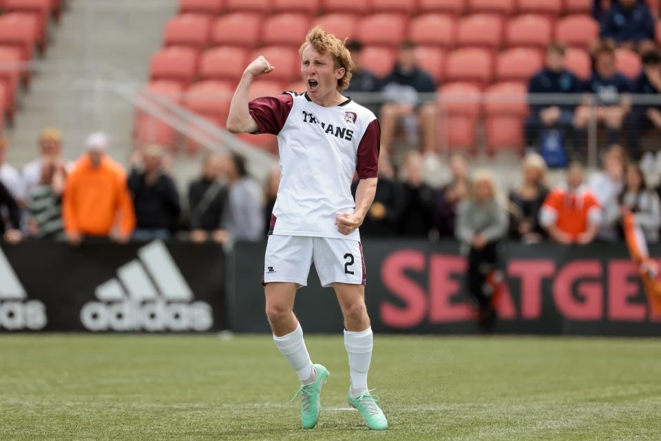 Morgan and Ogden compete in a 3A boys soccer state semifinal at Zions Bank Stadium in Herriman on Wednesday, May 10, 2023. | Spenser Heaps, Deseret News