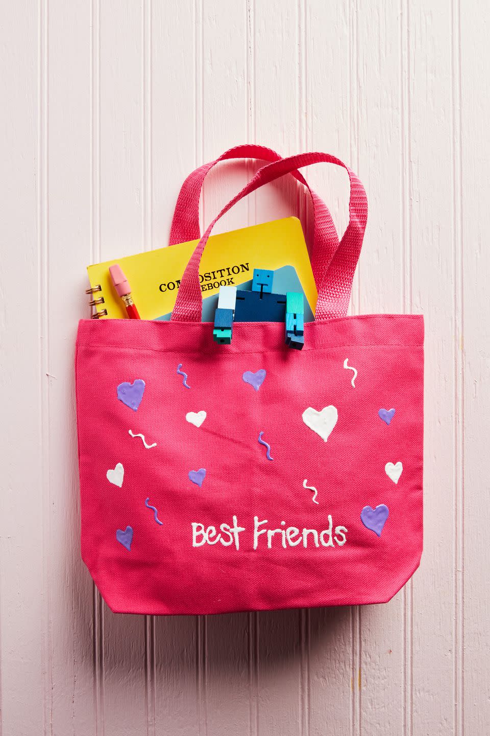 Puff Paint Valentines Tote Bag