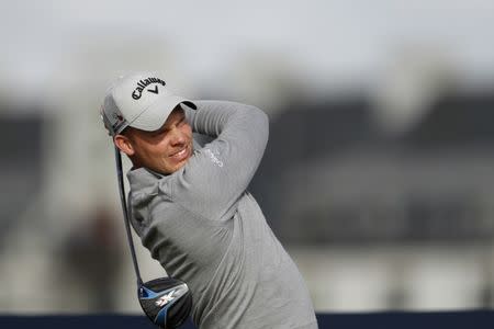 Golf Britain - Alfred Dunhill Links Championship - Carnoustie, Scotland - 6/10/16 England's Danny Willett watches his tee shot on the second hole during the first round Action Images via Reuters / Lee Smith Livepic