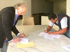 Mr.  Petty and Franklin’s Vice President of Operations in Bolivia, Fernando Freudenthal, signed a Letter of Intent with the Bolivia Progressa Coopertiva, represented by José Ontiveros Gonzales