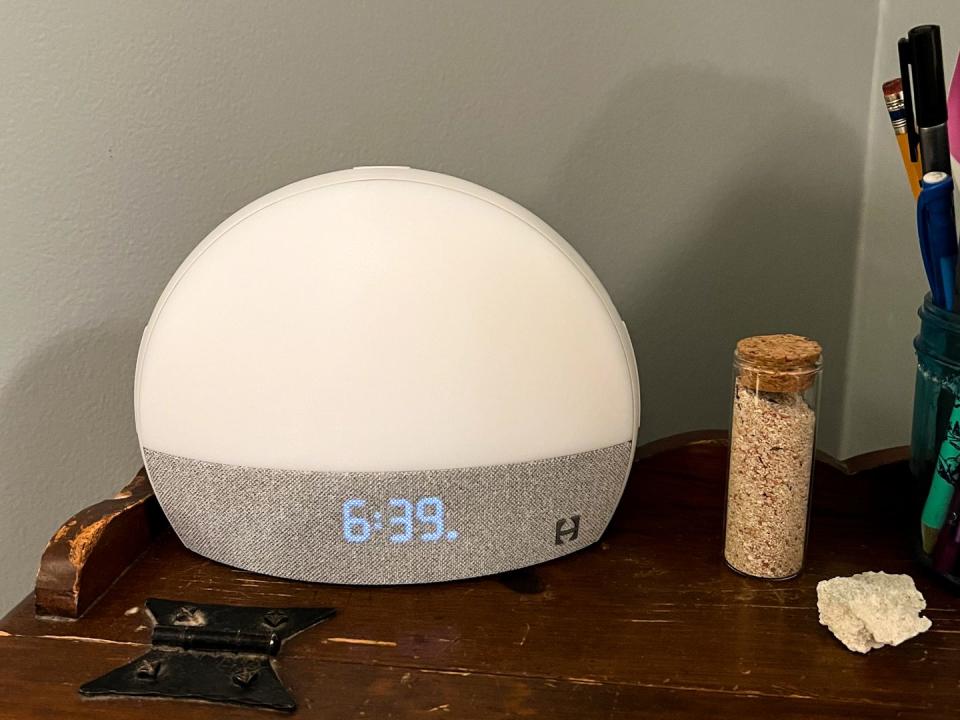 hatch alarm clock on table