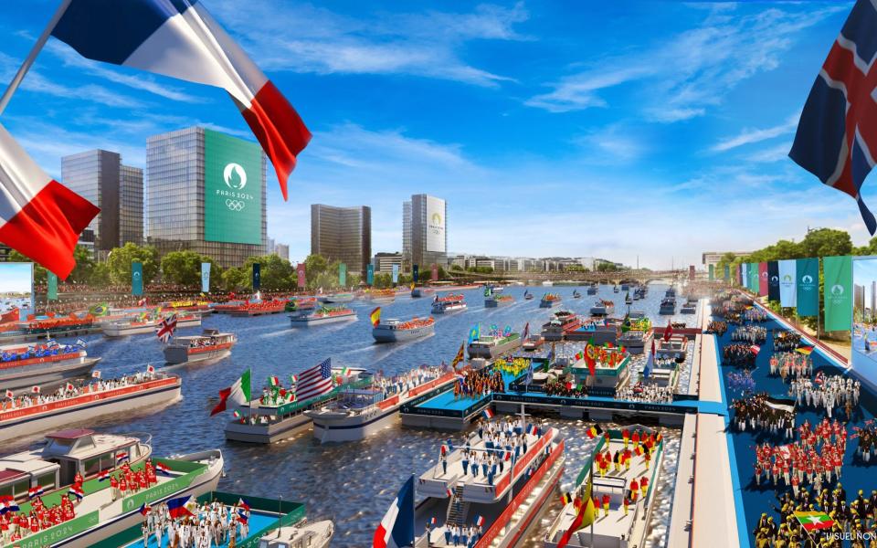 A number of boats will transport athletes, dignitaries and artists across the River Seine