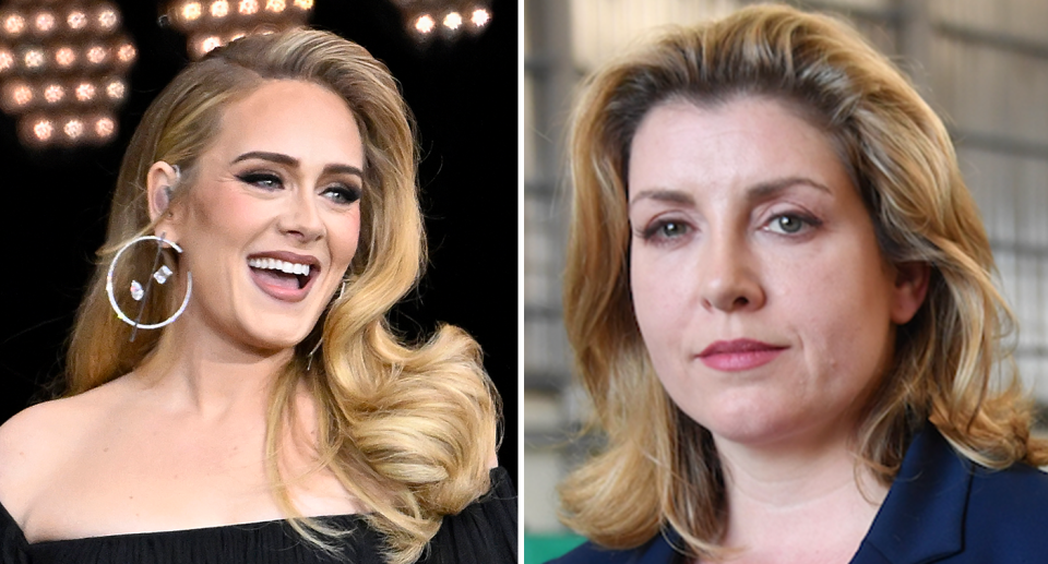 Spot the difference. Some people mistook PM hopeful Mordaunt for popstar Adele. (PA)