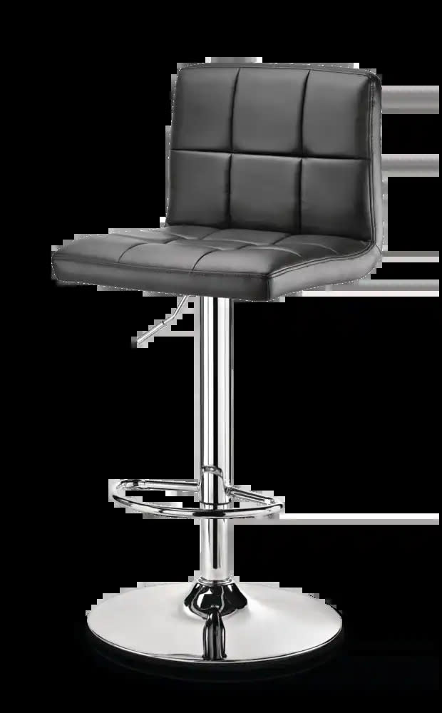 For Living Chrome & PU Tufted Leather Counter/Bar Stool. Image via Canadian Tire.