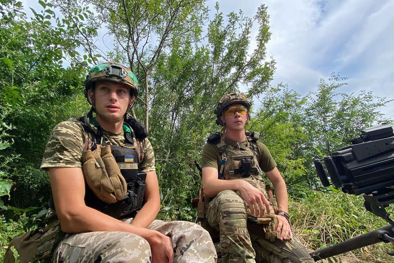 Evgeny y Oleksandr, soldados del ejército ucraniano