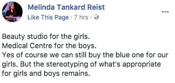 Melinda Tankard Reist says the toys show gender 