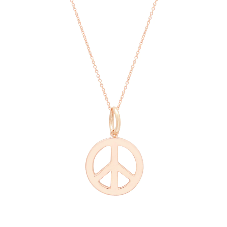 Fox & Bond Peace Sign Charm Necklace