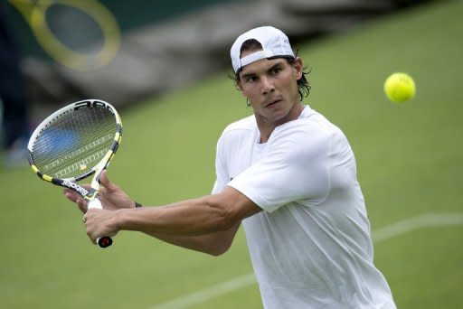 Spain's Rafael Nadal, seen here on June 24, has played in five of the last six Wimbledon finals -- winning in 2008 and 2010 -- missing the 2009 tournament only because of injury