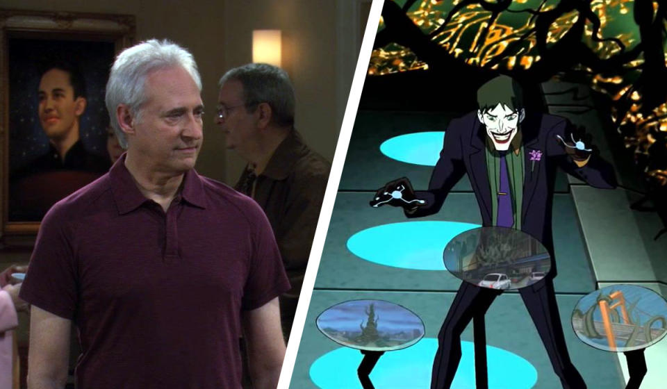 <p>That’s right – ‘Star Trek’ star Brent Spiner has voiced The Joker. He may have famously played Data in ‘Star Trek: The Next Generation’, but he also played the legendary Batman villain in the 2011 ‘Young Justice’ animated series. (Credit: CBS, Warner Bros.) </p>