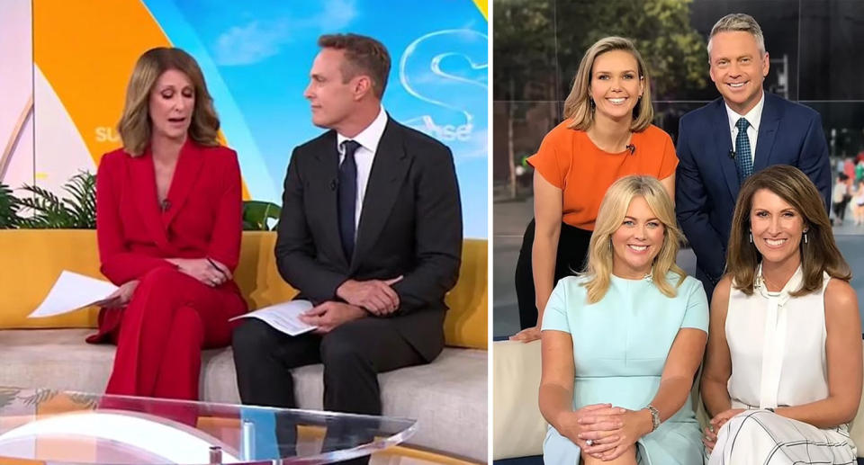 Natalie Barr broke down in tears during Thursday's episode of Sunrise as she spoke of her late colleague. Credit: Channel 7 